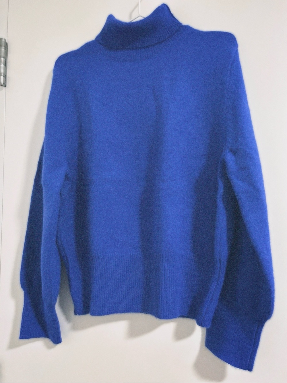 Klein Blue Mock Neck Turtleneck Sweater